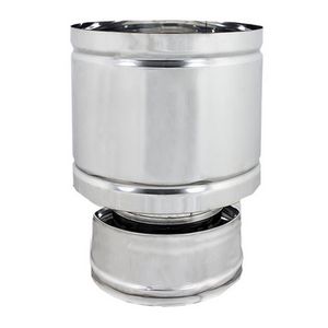 Terminal de Acero Inoxidable Resistente al Viento para Tubos de Escape de 80x130 mm, Producto para Chimeneas - Product Image 1