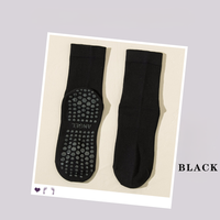 Nouvelles chaussettes de yoga et de pilates pour femmes, style Lulu, printemps-été, en coton, mi-mollet, professionnelles, antidérapantes, personnalisables