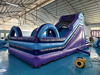 Maison de château gonflable populaire de nouveaux styles avec toboggan de parcours d'obstacles bouncer maison de rebond avec toboggan sec