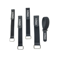 Sangle de fixation auto-agrippante en nylon et polyester, réglable, avec boucle en plastique ou en métal, pour usages multiples