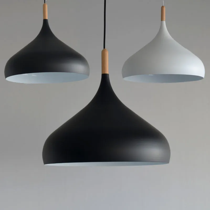 Scandinavian minimalist creative wood office chandelier cafe bar restaurant E27 pendant lamp