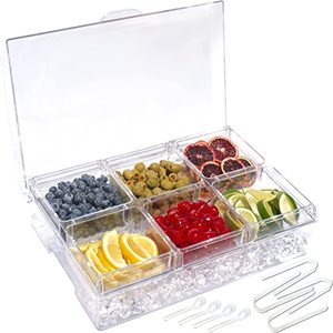 Home <strong>Bar</strong> Restaurant Cooled <strong>Bar</strong> Tray Ice Chilled Fruit <strong>Condiment</strong> Server <strong>Caddy</strong> - Product Image 1
