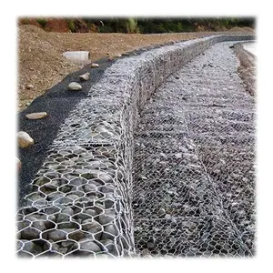 Underwater Seawal Protect Zinc Coated Gabion Box Gabion Wall Woven Wire Mesh Hexagonal Gabion Net