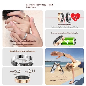 Anillo Inteligente <span class=keywords><strong>de</strong></span> 6.3mm con Monitorización <span class=keywords><strong>de</strong></span> Oxígeno en <span class=keywords><strong>Sangre</strong></span>, Frecuencia Cardíaca, Variabilidad del Ritmo Cardíaco, Estrés, Sueño y Deporte, Resistente al Agua IP68, 5 Días <span class=keywords><strong>de</strong></span> Autonomía <span class=keywords><strong>de</strong></span> la Batería - Product Image 3