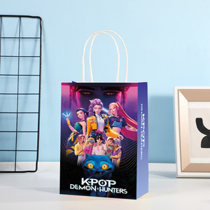 Sacs cadeaux en papier kraft de luxe avec poignée, personnalisés, OEM, ODM, nouveaux, avec votre propre logo, en gros - Product Image 5