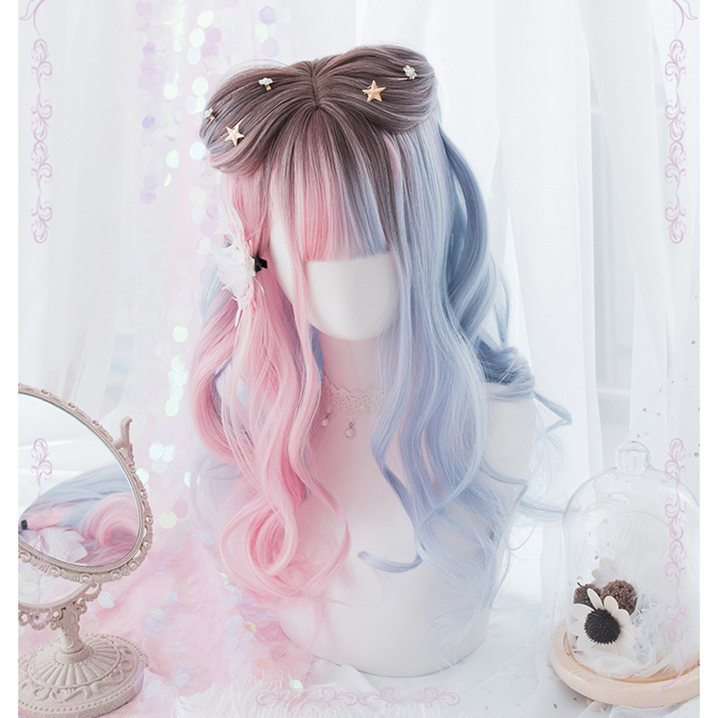 Rose et bleu et marron