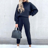 Ensemble de survêtement deux pièces hiver-automne pour femmes, en velours, grande taille, décontracté, pour le jogging