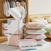 Nouveau sac de voyage sous vide, sacs de compression sous vide rectangulaires épaissis, type à pression 3D pour le rangement des vêtements dans la chambre