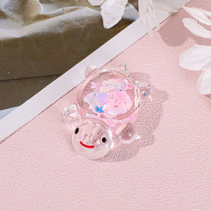 Jouet miniature transparent en forme de tortue, ornement paysager 3D, décoration en résine plastique, dessin animé, été 2024, origine Yiwu - Product Image 4