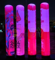 Publicité Lumières Stand Colonne Conception Personnalisée Led Tube Gonflable air Danseur Personnalisé Air Tube pour Publicité Équipement