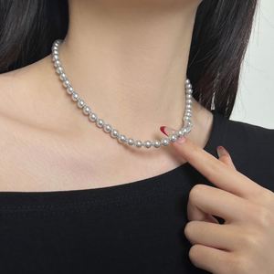 Colliers de bijouterie fine Dylam Elegance, argent sterling 925, collier de perles rondes de 6 mm pour femmes, accessoires de bijouterie pour tous les jours - Product Image 5