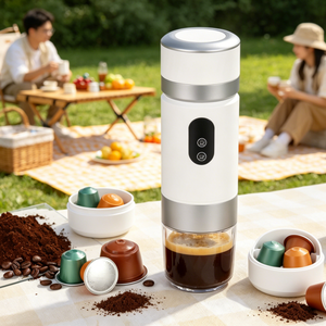 Portable Capsule <b>Coffee</b> <b>Machine</b> 3-in-1 Heating Extraction Detachable Design with Replaceable Battery Compact Mini Espresso Maker - Product Image 1