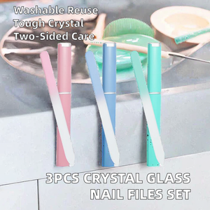 1pc LANGMA Disposable Durable Crystal Glass Nail <b>Files</b> <b>Case</b> Straight Pattern 100 Grit Professional Manicure Tool Washable - Product Image 2