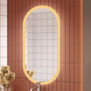 Miroir de salle de bain LED 24 x 36, miroir lumineux plus brillant avec éclairage, miroir éclairé à l'avant et à l'arrière pour salle de bain, 3 couleurs réglables - Product Image 5
