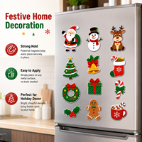 Aimants de réfrigérateur magnétiques à thème de Noël avec forme personnalisable, imperméables, réutilisables, écologiques, cadeau pour la décoration de la cuisine ou du bureau