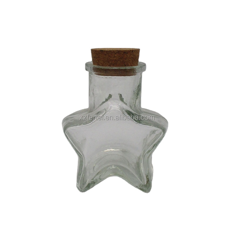 60x Forma de Estrella Pequeño Vacío Cristal de Corcho Transparente 60x Forma de Estrella Pequeño Vacío Cristal de Corcho Transparente