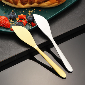 304 stainless steel butter knife <b>square</b> handle jam knife cheese spreader cream piping knife cheese butter spatula - Product Image 4