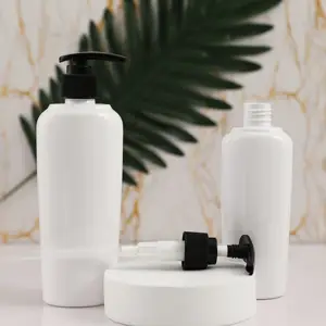 PET Kunststoff 200ml 330ml Hautpflege Luxus Lotion Pump flasche Kunststoff PET Shampoo flasche