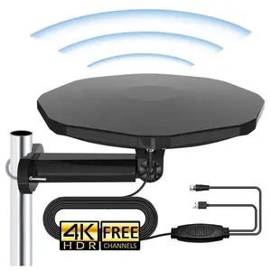 4K 1080P UHF/VHF 150 Miles Truck Mobile Home Omni Direction Outdoor Digital TV antenna for indoor outdoor free channels