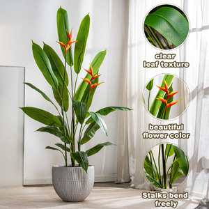 Haute Qualité Artificielle Oiseau Paradis Arbre Plantes Vertes Polyéthylène En Plastique Lâche Queue Atterrissage pour Pâques Salon Décor - Product Image 2