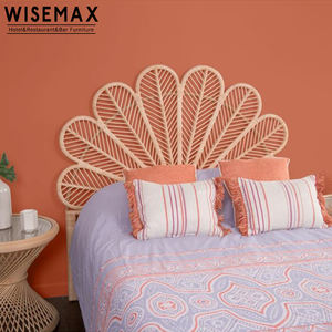 WISEMAX FURNITURE Ensemble de meubles de chambre à coucher de style <span class=keywords><strong>japonais</strong></span> pour hôtel et séjour chez l'habitant, tête de <span class=keywords><strong>lit</strong></span> en bois de rotin moderne et naturel - Product Image 5