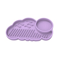 Nouveau Jouet pour animaux de compagnie en silicone de qualité alimentaire, bol d'alimentation lente Cloud transfrontalier, tapis de léchage pour animaux de compagnie avec grande ventouse antidérapante anti-étouffement