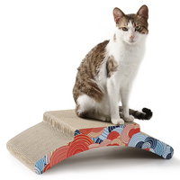 Griffoir pour chat double face en carton ondulé, lit de repos pour chat