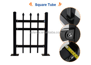 Tubo Cuadrado de Aluminio con Recubrimiento en Polvo, Diseño de Cerca Plana Negra, Cerca de Aluminio Forjado, Cerca Ornamental de Metal - Product Image 2