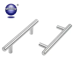 Anti-rustiness Stainless Steel Furniture Drawer T Bar Handle Solid Hollow Handle Bar Cabinet Door Handle