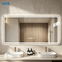 Miroir Mural LED Intelligent Moderne pour Salle de Bain avec Fonction Anti-Buée, Commande Tactile, Étanche IP44, Idéal pour la Maison - Nouveauté !