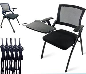 <span class=keywords><strong>เก้าอี้</strong></span>ผ้าใบแบบพับได้สำหรับห้องประชุม,<span class=keywords><strong>เก้าอี้</strong></span>สำนักงานสำหรับฝึกพับได้พร้อมแผ่นรองสำหรับเขียนสไตล์ยุโรปออกแบบตามหลักการยศาสตร์ - Product Image 2