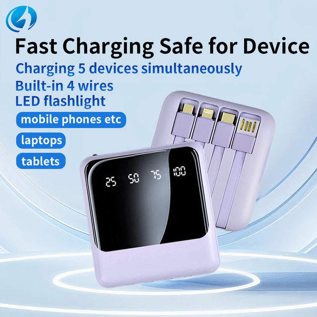 Wholesale 10000mAh 22.5W Fast Charging Mobile Power Bank Large Screen Portable Power Bank