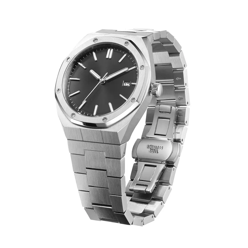 Ready to Ship Luxury Stainless steel Luminous hands 5ATM waterproof Men Automatic Mechanical watch for men