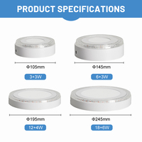 Luminaire moderne pour chambre à coucher, bureau, intérieur, double couleur, plafonnier, montage en surface, fin, rond, carré, panneau LED
