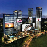 Transparent Led Real Katana Épée Mur Led Médias Écran vitrine Boîte Affichage Led Écran pour Extérieur Hôtel Bâtiment