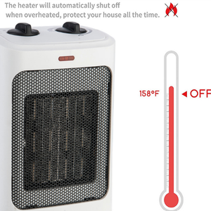 Ventilateur Chauffant Électrique Portable à Oscillation avec Protection Contre la Surchauffe 1000W, Couverture Jusqu'à 76 m², Matériau Plastique - Product Image 6