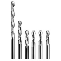 Carbure boule nez fin fraise CNC Bits spirale solide routeur Bits 2F Ballnose 6mm boule nez pour bois