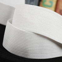 6mm-100mm bande élastique bande élastique de haute qualité tricoté Crochet bande élastique blanc noir Spot vente en gros
