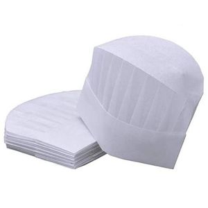 Haixin Casquettes de restaurant <span class=keywords><strong>Papier</strong></span> <span class=keywords><strong>jetable</strong></span> non tissé de haute qualité Chapeaux de cuisine pour chef de cuisine avec ligne rouge Personnalisé - Product Image 1