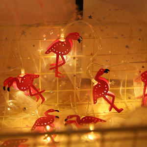 20 Led Rose Flamingo LED Fée Cordes Lumières de Batterie-Alimenté Fer Lumières Colorées Filles <span class=keywords><strong>Chambre</strong></span> Enfants <span class=keywords><strong>Chambre</strong></span> Maison De Noël Déco - Product Image 6