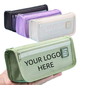 Estuche de Lápices Personalizado con Logotipo para Niños y Estudiantes, Bolsa de Papelerí<span class=keywords><strong>a</strong></span> de Gran Capacidad, Bolsa de Lápices Impermeable de Lona Oxford para la Escuela y la Oficina - Product Image 1