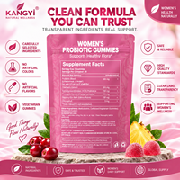Complément alimentaire probiotique en gommes pour femmes, marque privée, avec canneberge et écorce d'orme rouge, 60 gommes, fabrication OEM