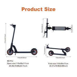 KUGOO M2 <span class=keywords><strong>PRO</strong></span> 350W 8.5 pulgadas <span class=keywords><strong>Patinete</strong></span> Eléctrico Plegable Rápido para Adultos, <span class=keywords><strong>Mini</strong></span> <span class=keywords><strong>Patinete</strong></span> Eléctrico Plegable - Product Image 2