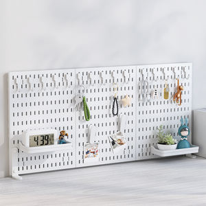 Rangement personnalisé <span class=keywords><strong>pour</strong></span> la maison <span class=keywords><strong>et</strong></span> le bureau Étagère murale en panneau perforé Multi Organisateur Porte-pistolets Carré Outil Peg Board Étagère murale d'organisation - Product Image 2