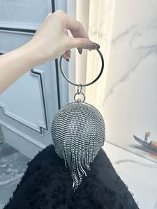 Newest Women's Geometric Rhinestone Gold Glitter Tassel Party Silver <b>Wedding</b> Luxury Ball <b>Clutch</b> Evening Bag - Product Image 6