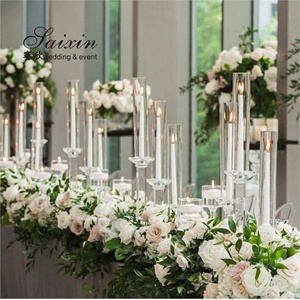 Hot Set <strong>Tall</strong> Crystal Hurricane Candle Holder for Wedding Table Elegant Table Centerpieces in Crystal <strong>Lantern</strong> &amp; Jar Styles - Product Image 1