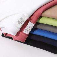 T-shirt pour homme en coton 100% de taille extra-large 260g, tricoté, coupe ample, respirant, couleur unie, logo personnalisé High Street
