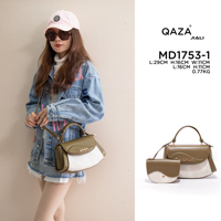 Sac à main vintage QAZA 2024 pour femme, grand sac bandoulière avec chaînes décoratives, sac messager à poignée supérieure, pas cher