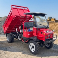 Mini-transporteur agricole diesel 4x4 de 2 tonnes avec benne hydraulique, camion benne agricole, garantie 1 an