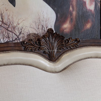 Louis XV Design Wohnzimmermöbel Sofa-Set Massivholz Stoff-Sofagarnituren Klassischer Französischer Landhausstil Sofa